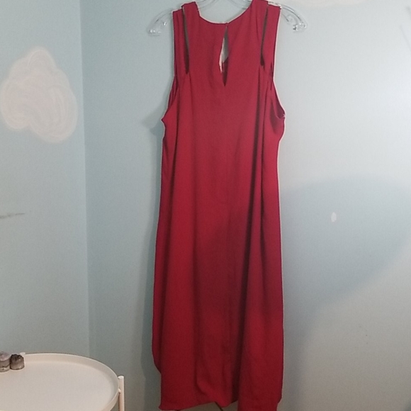 Penningtons red asymmetrical cutout dress 1X NWT - Picture 2 of 16